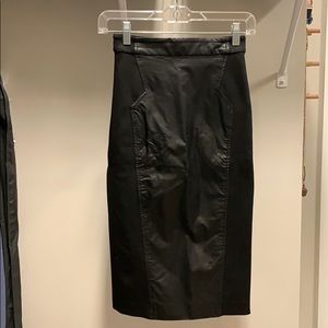 BEBE Leather Pencil Skirt